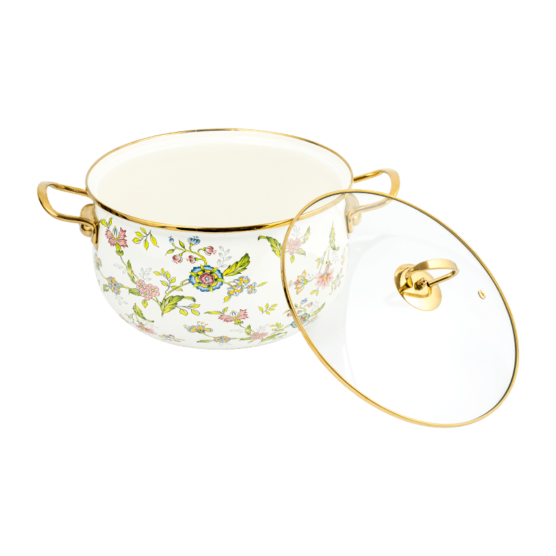 806D-5ステンレス鋼ラウンドリムストックポット煮物エナメルポット