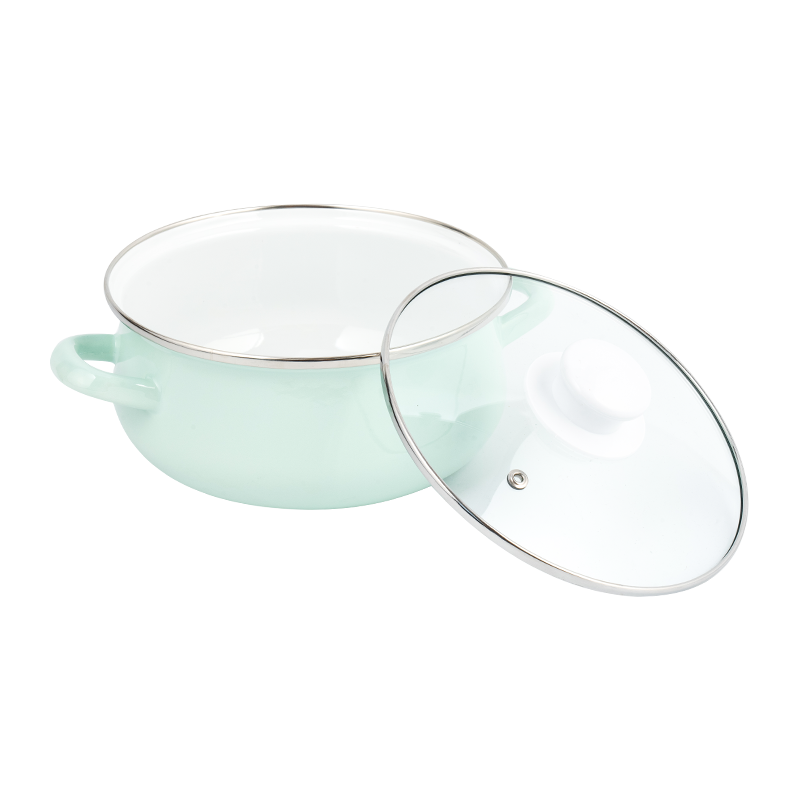 673D-5カラー印刷エナメルストックポット