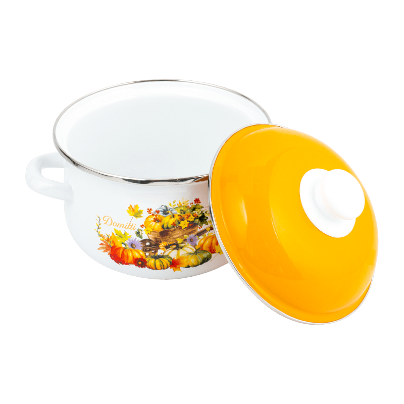 806D-5ステンレス鋼ラウンドリムストックポット煮物エナメルポット