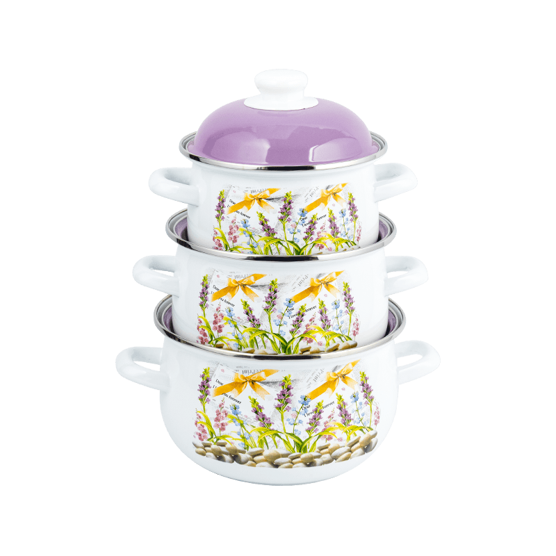 806D-5ステンレス鋼ラウンドリムストックポット煮物エナメルポット