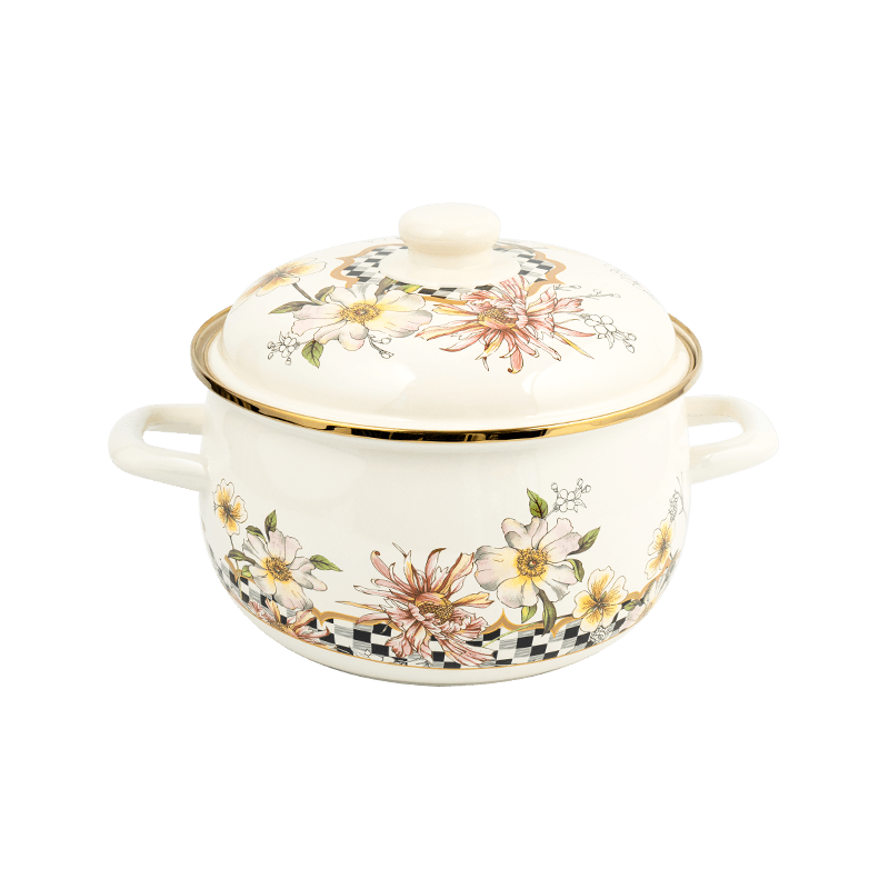 806D-5ステンレス鋼ラウンドリムストックポット煮物エナメルポット