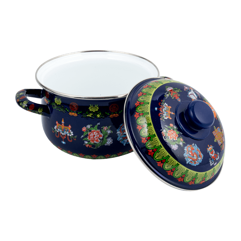 806D-5ステンレス鋼ラウンドリムストックポット煮物エナメルポット